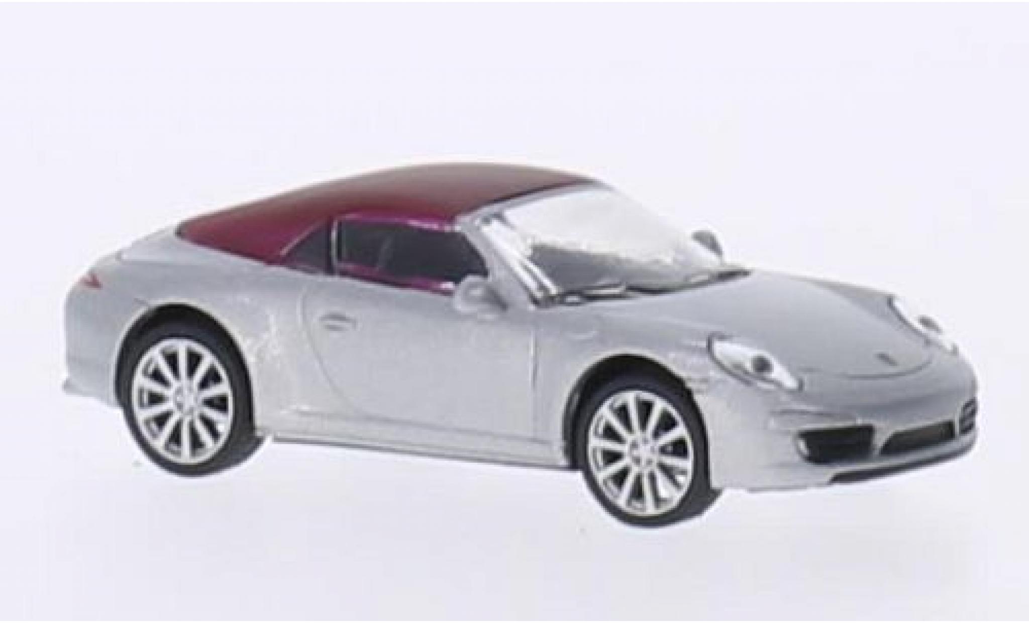 Porsche 991 S 1/87 Schuco 911 () Carrera S Convertible grey/matt-red diecast model cars