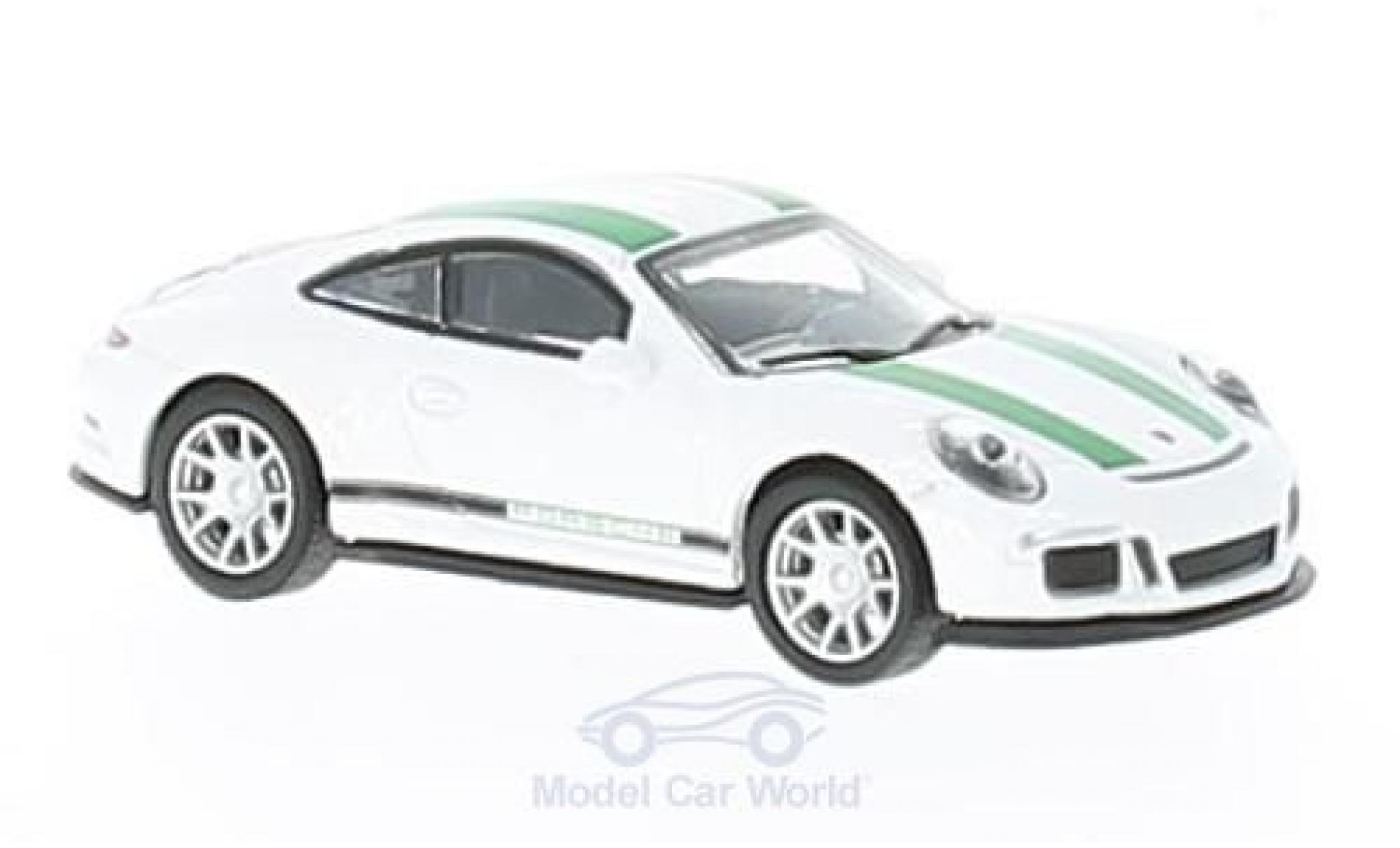 Porsche 991 R 1/87 Schuco 911 () R white/green diecast model cars