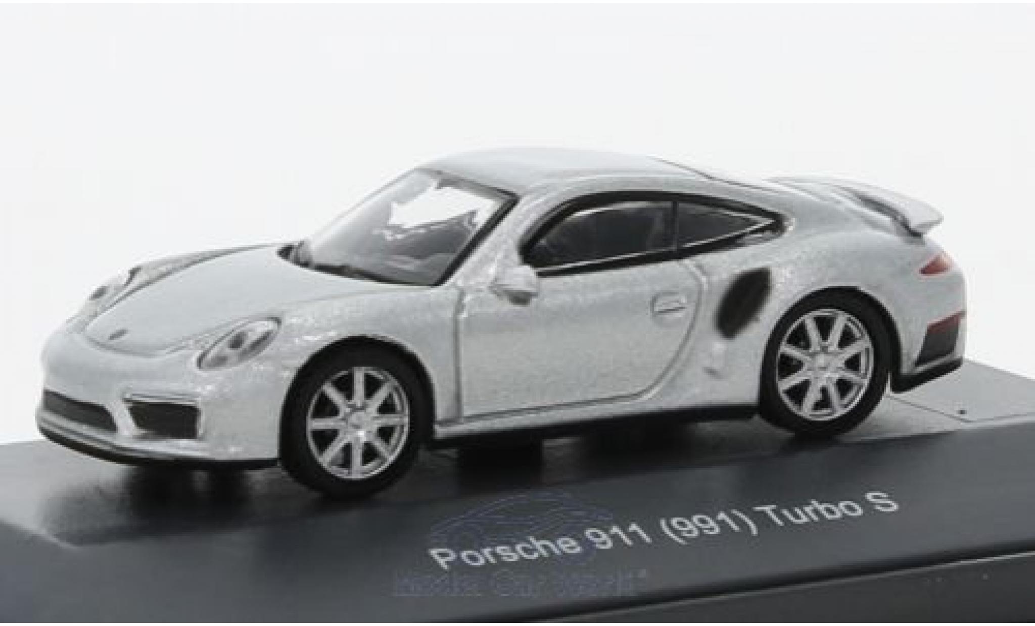 Porsche 991 Turbo S 1/87 Schuco 911 () Turbo S grey diecast model cars