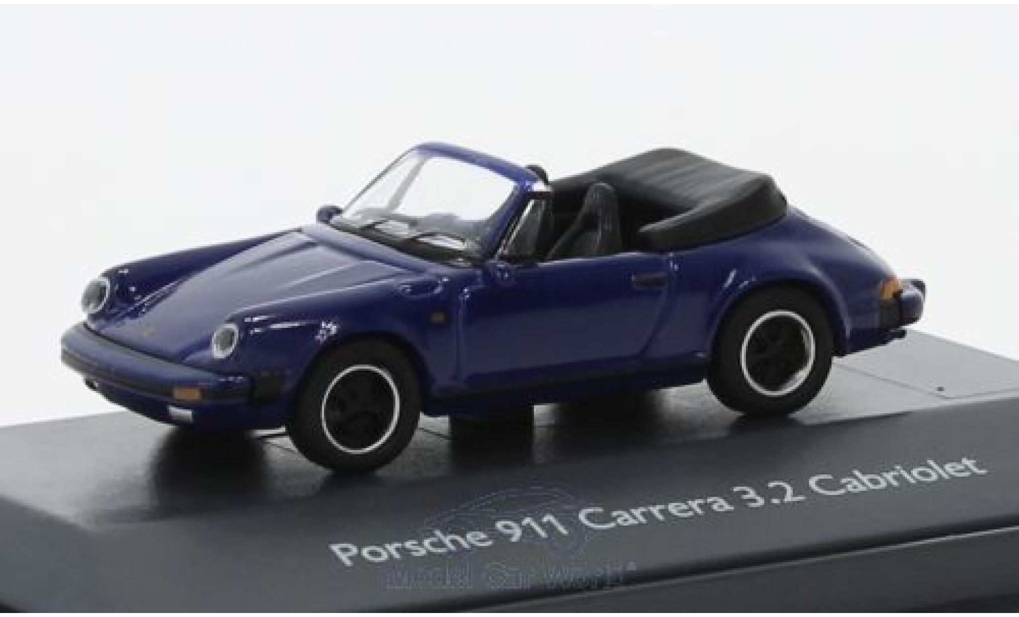 Porsche 911 SC 1/87 Schuco Carrera 3.2 Convertible blue diecast model cars