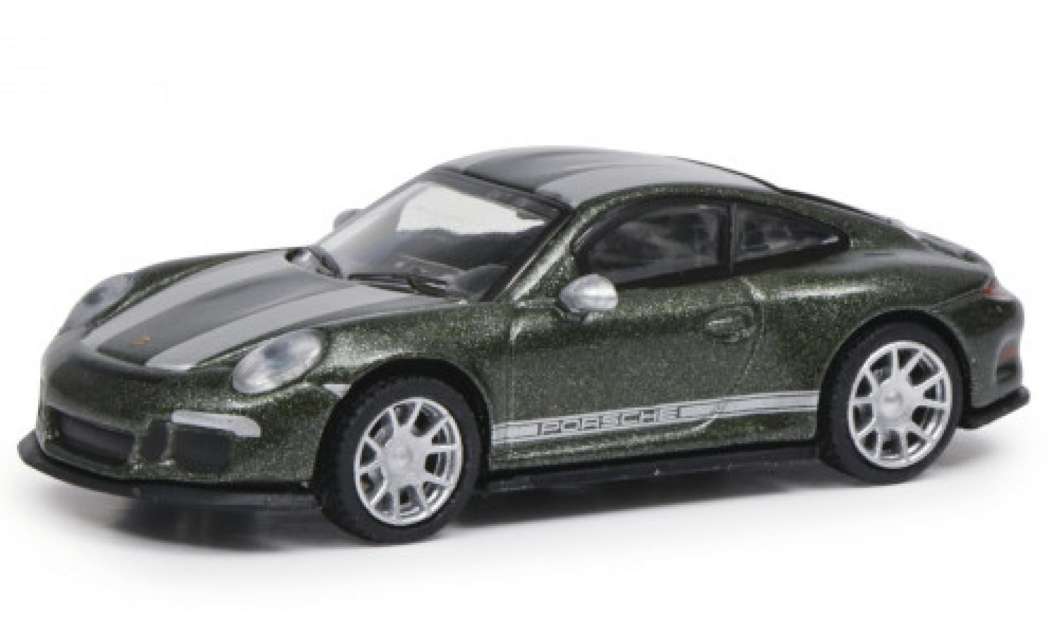 Porsche 991 R 1/87 Schuco 911 R () metallic green/grey diecast model cars