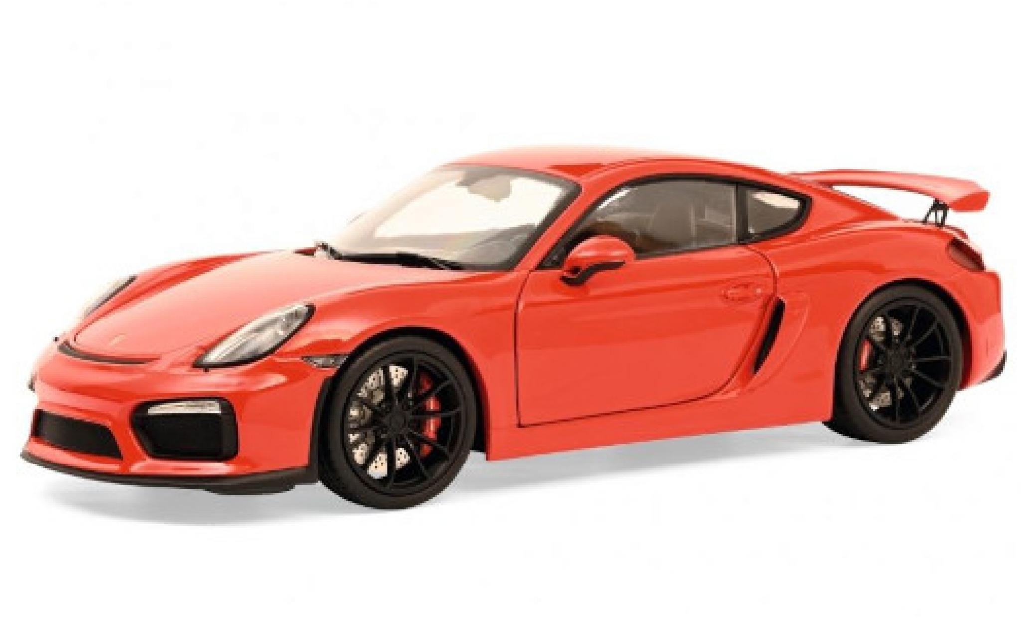 Porsche Cayman GT4 1/18 Schuco GT4 (981) red 2015 diecast model cars