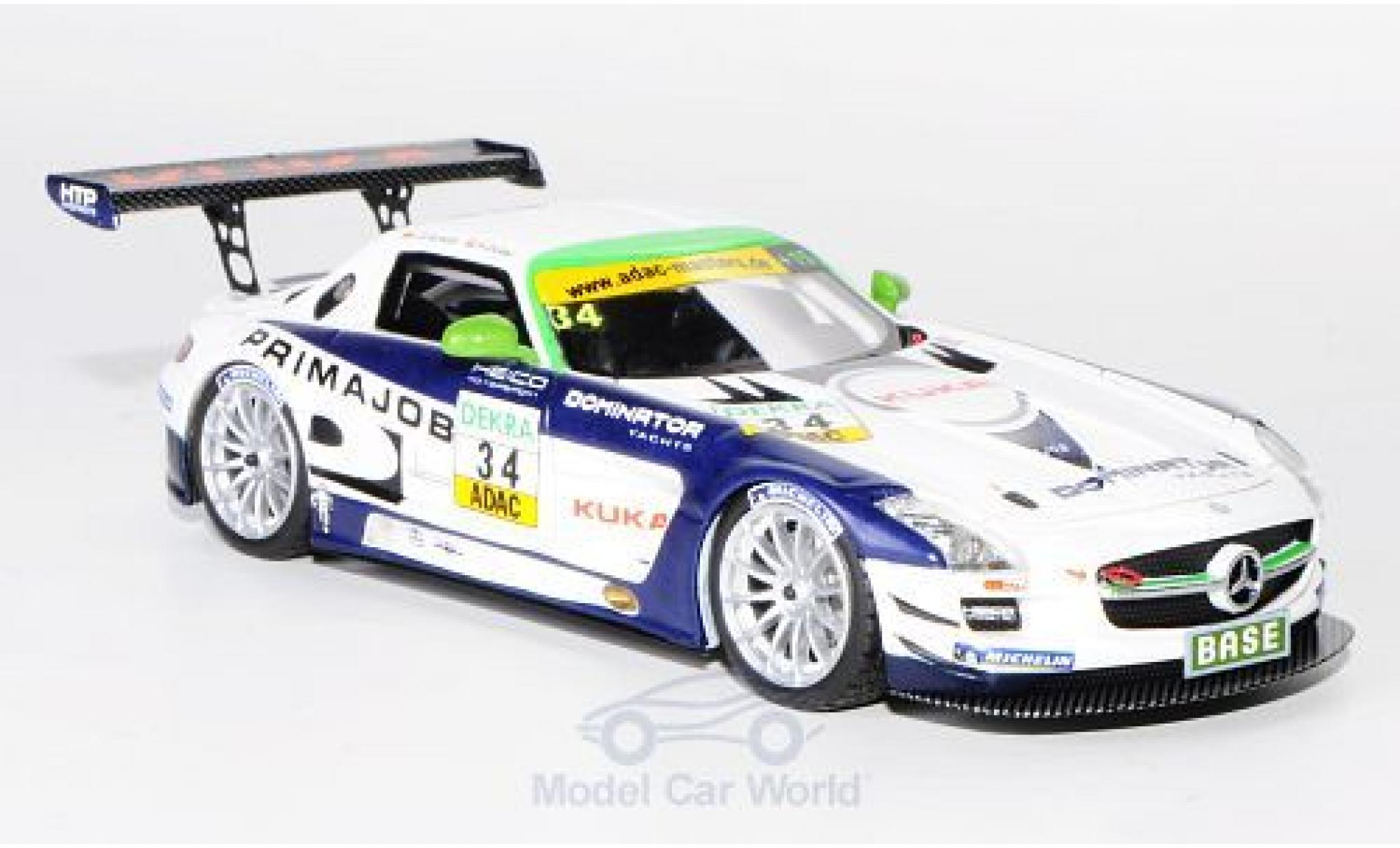 Mercedes SLS 1/43 Schuco AMG GT3 No.34 Heico Motorsport Primajob ADAC GT Masters 2011 L.D.Arnold/A.Zuber diecast model cars