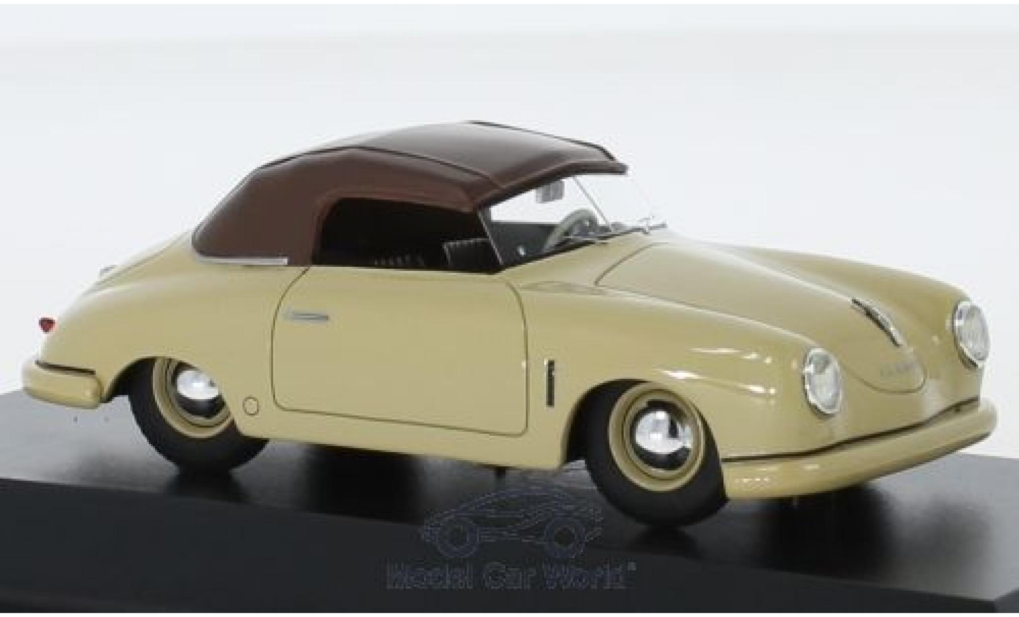 Porsche 356 1/43 Schuco Gm&uuml;nd Convertible beige/brown diecast model cars