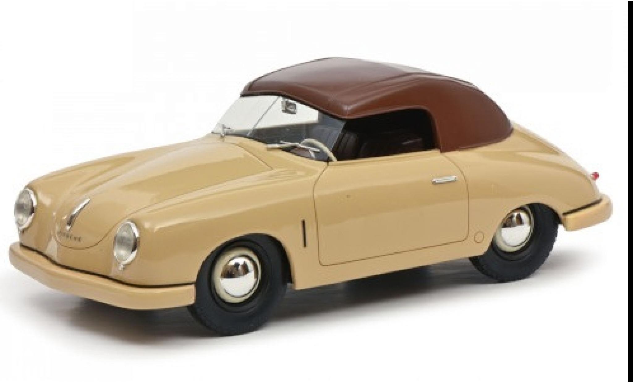 Porsche 356 1/18 Schuco Gm&uuml;nd Convertible beige/brown 1950 diecast model cars