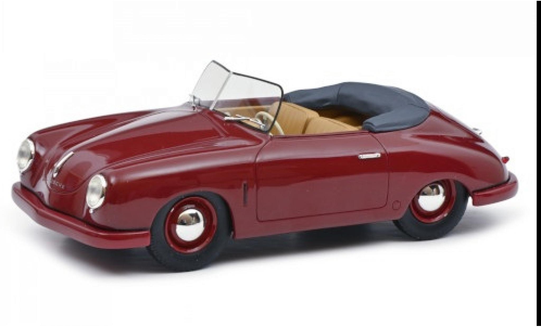 Porsche 356 1/18 Schuco Gm&uuml;nd Convertible red 1950 diecast model cars