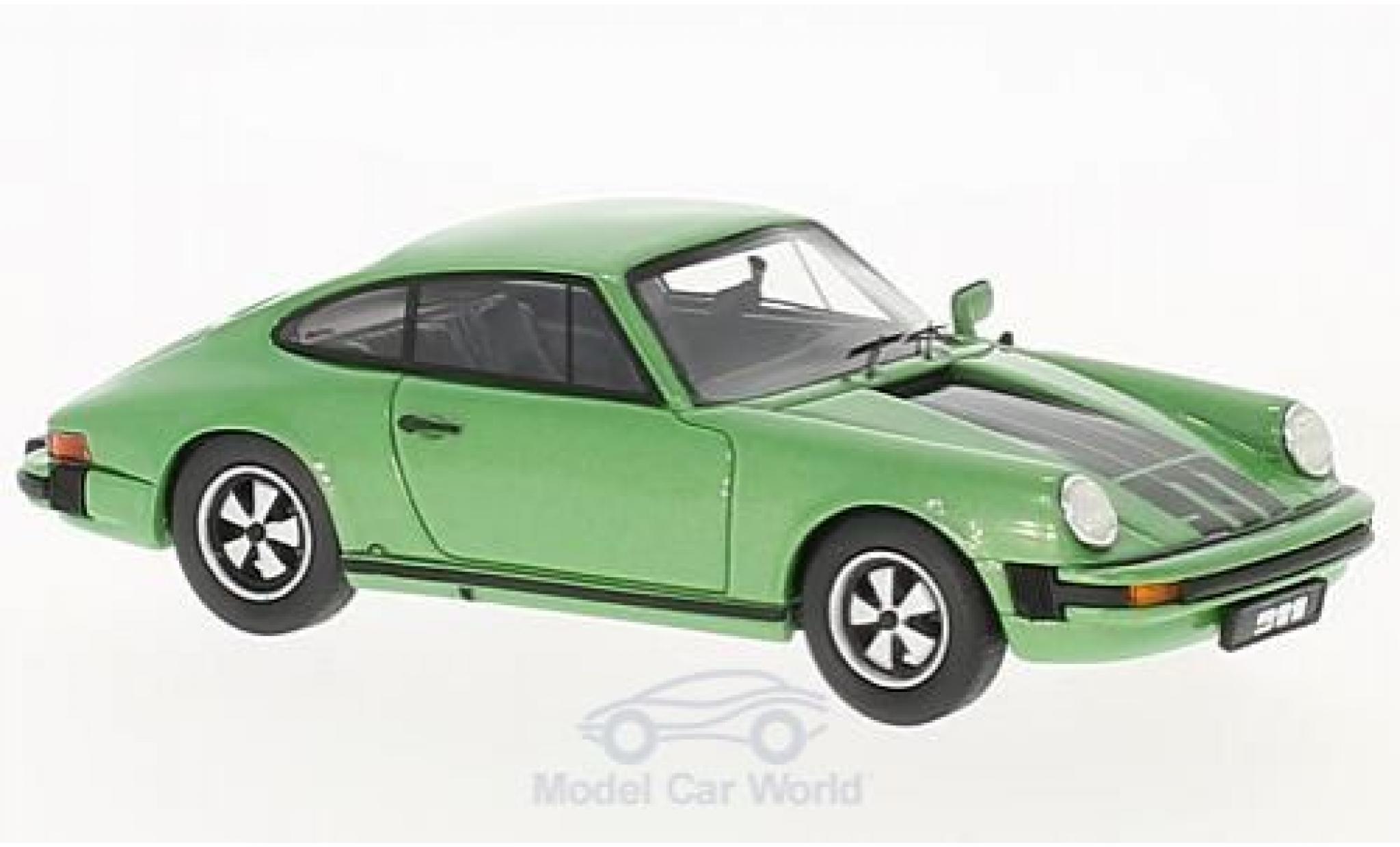 Porsche 911 SC 1/43 Schuco Coupe metallic green/Dekor diecast model cars