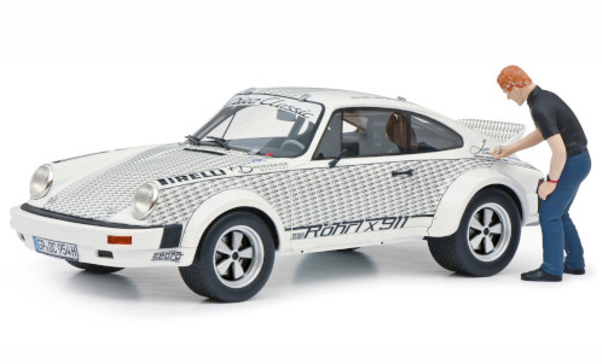 Porsche 911 1/18 Schuco R&ouml;hrl x white/Dekor avec figurine diecast model cars