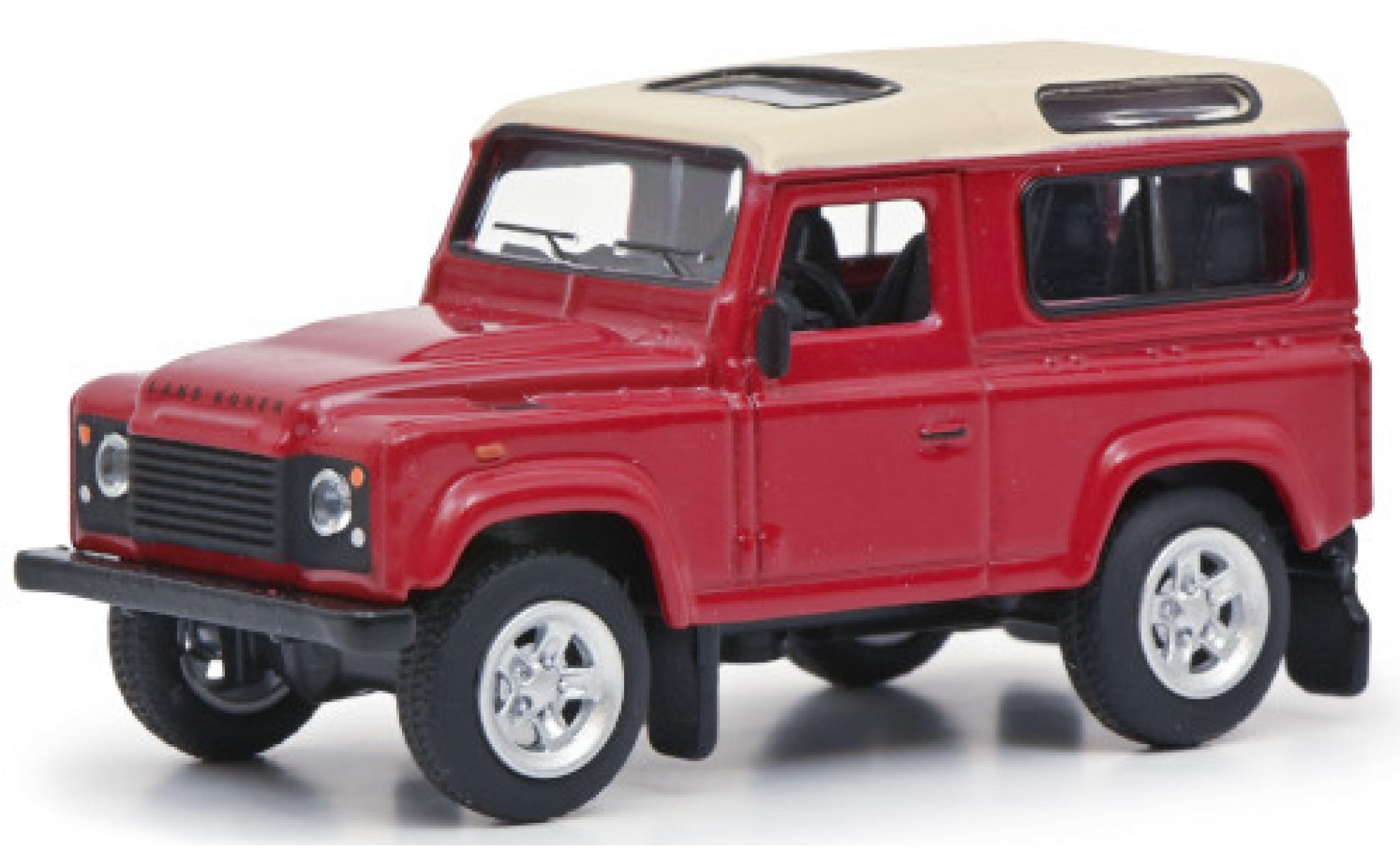 Land Rover Defender 1/64 Schuco red/white diecast model cars