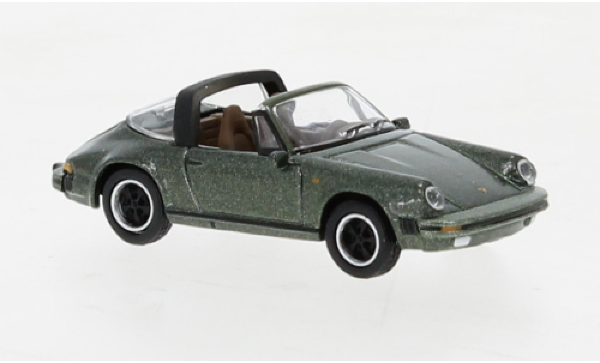 Porsche 911 1/87 Schuco Carrera 3.2 Targa metallise green diecast model cars