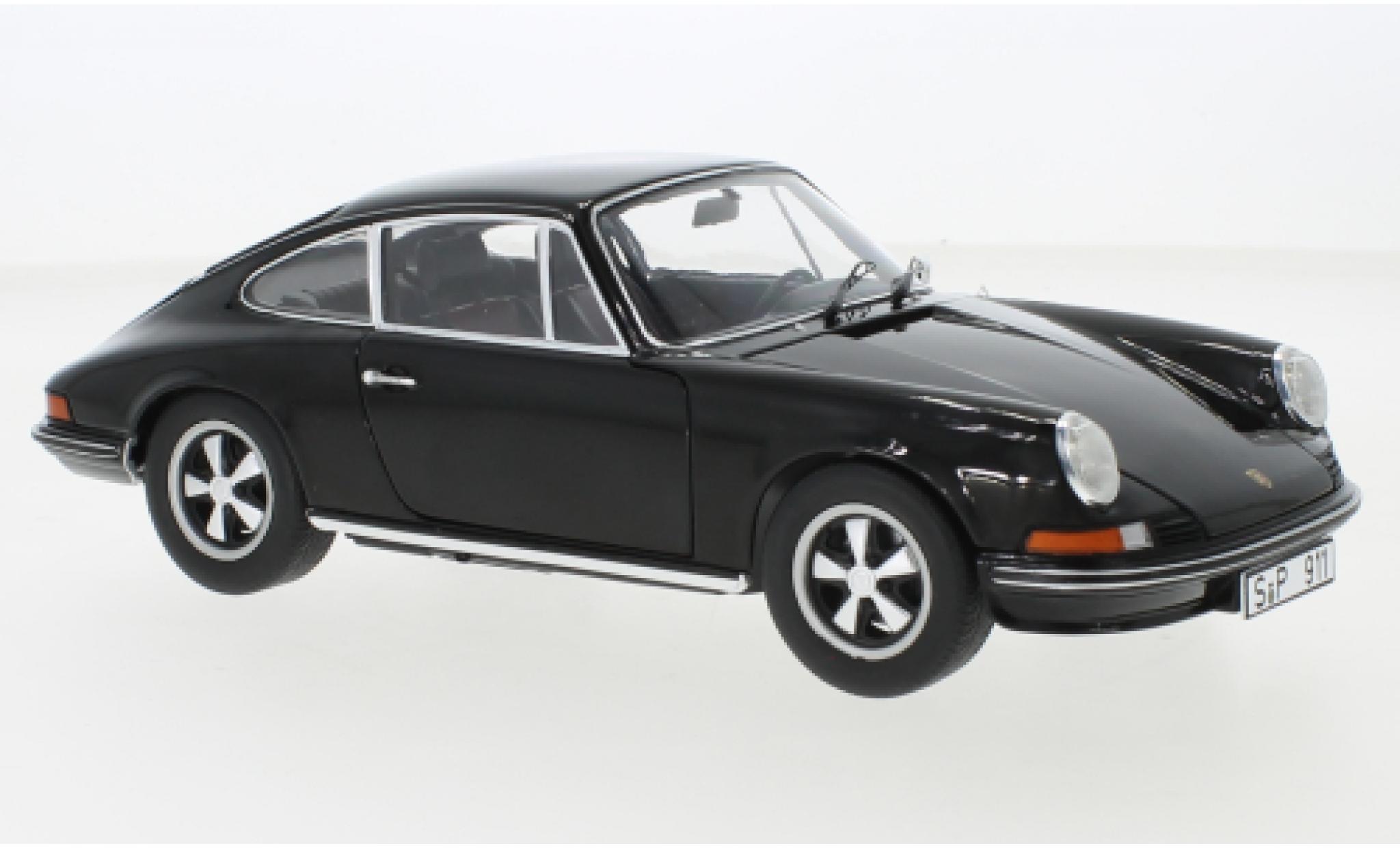 Porsche 911 1/18 Schuco S black 1973 diecast model cars
