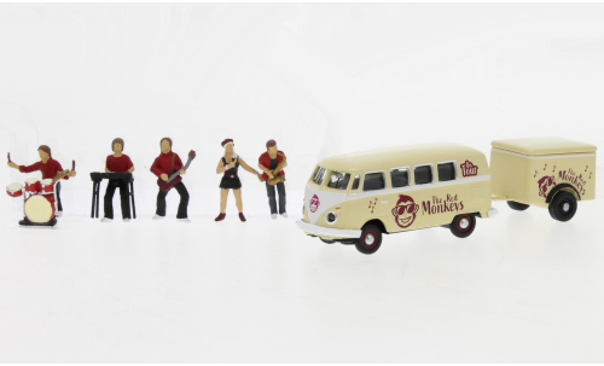 Volkswagen T1 1/87 Schuco Bus The Red Monkeys diecast model cars