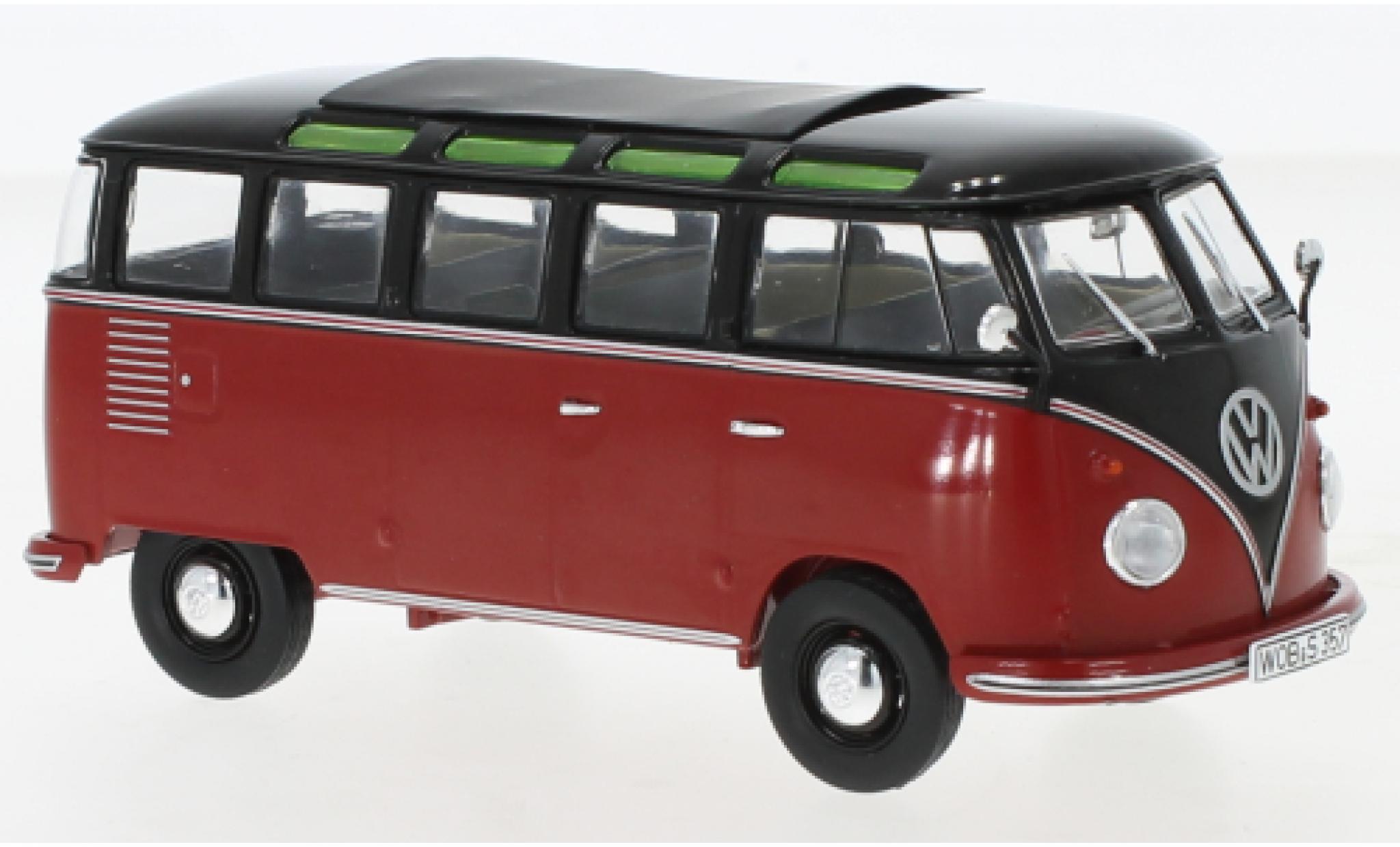 Volkswagen T1 1/32 Schuco b Samba black/red diecast model cars