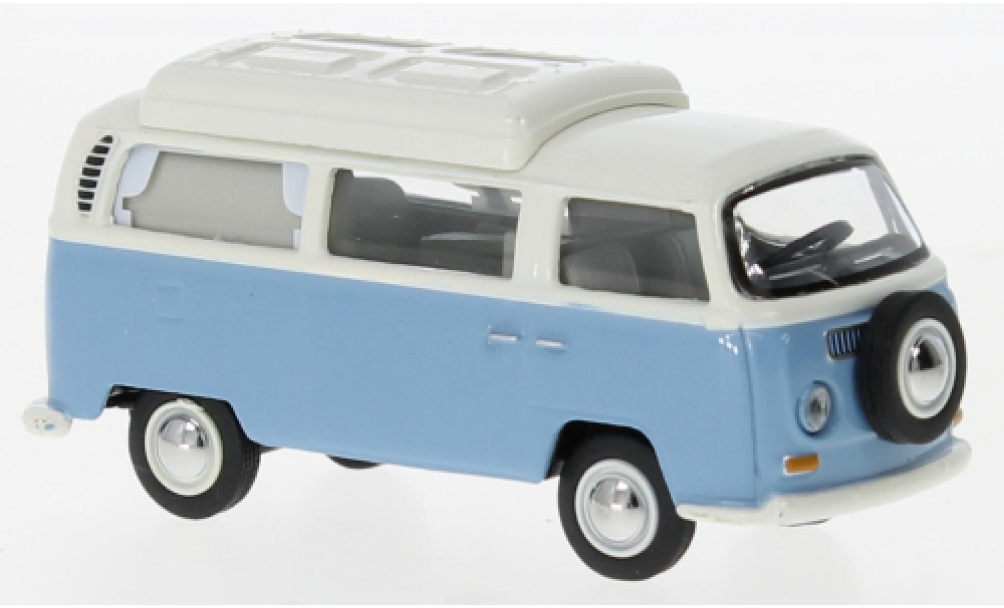 Volkswagen T2 1/64 Schuco Camper blue clair/white diecast model cars