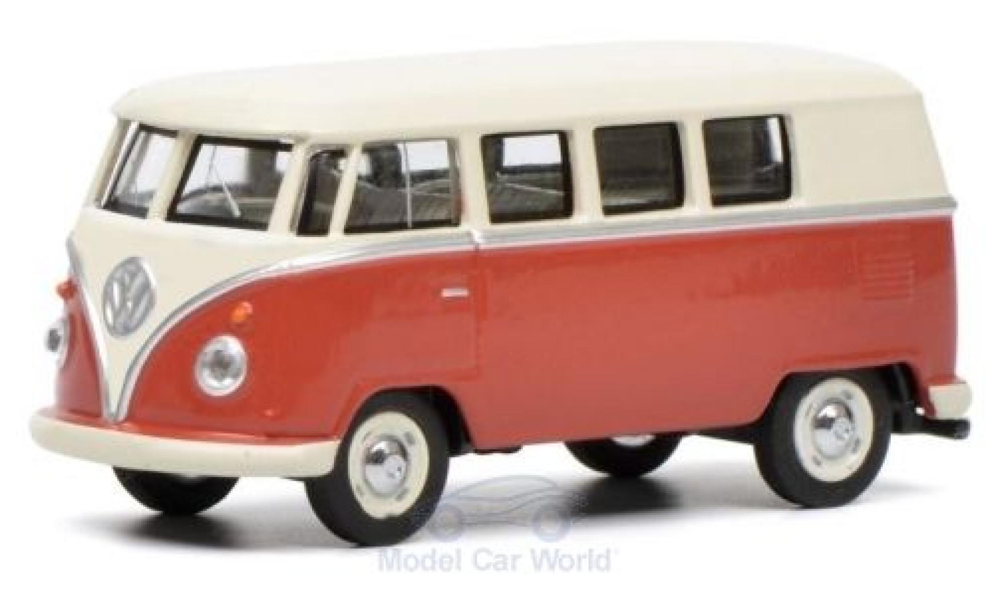 Volkswagen T1 1/64 Schuco Bus red/beige diecast model cars