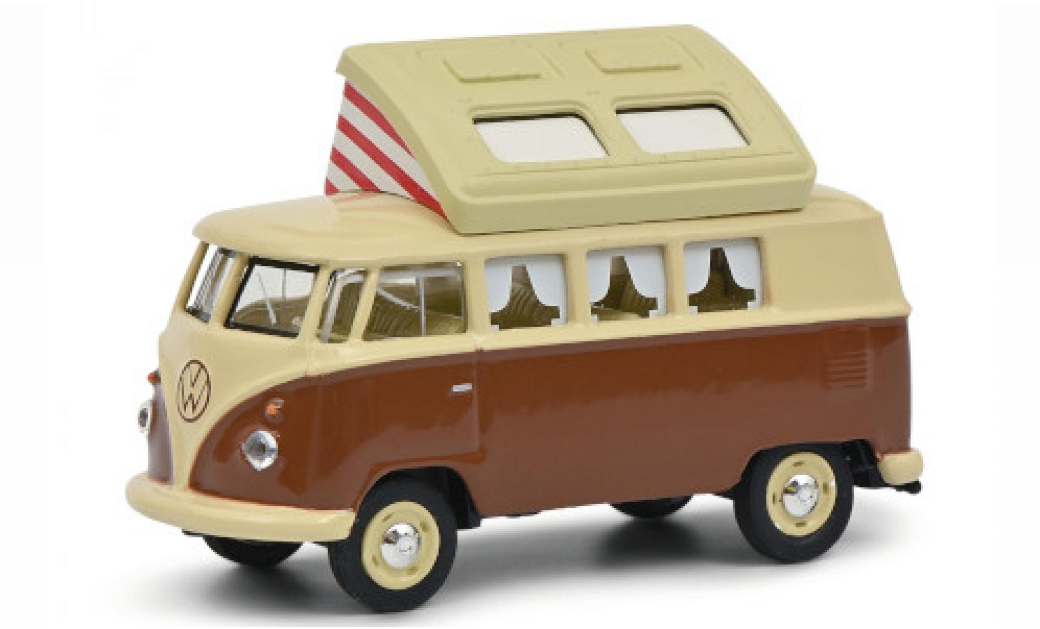 Volkswagen T1 1/64 Schuco Camper beige/brown diecast model cars