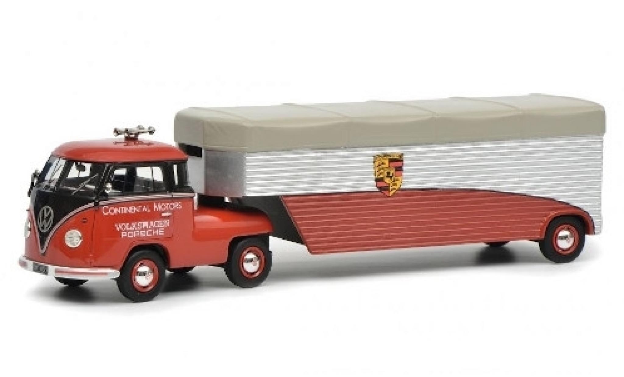Volkswagen T1 1/64 Schuco Renntransporter red/black Continental Motors diecast model cars