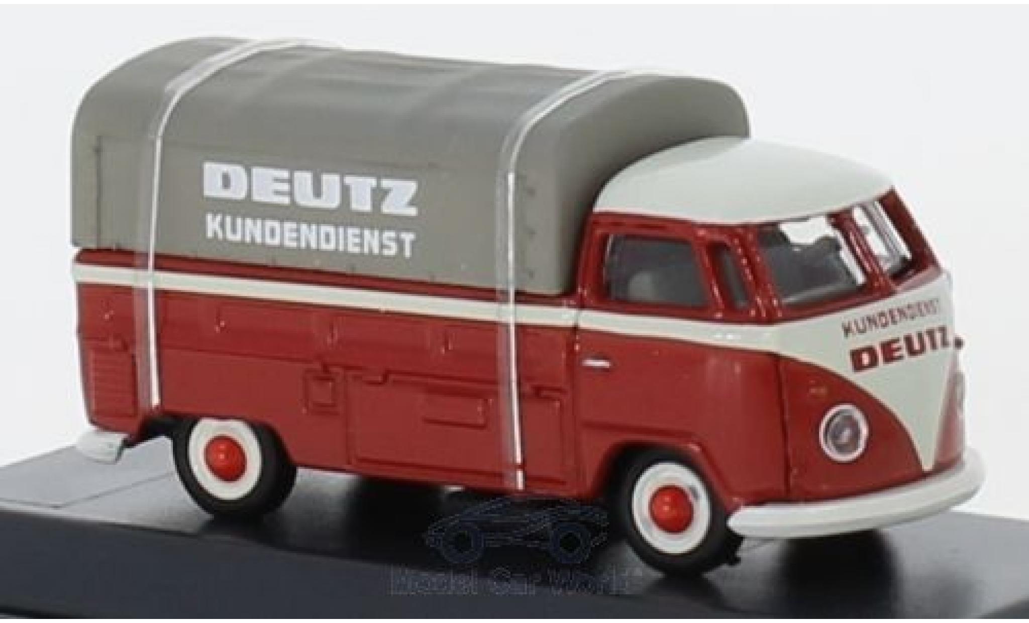 Volkswagen T1 1/87 Schuco b Pritsche Deutz Kundendienst mit Plane diecast model cars