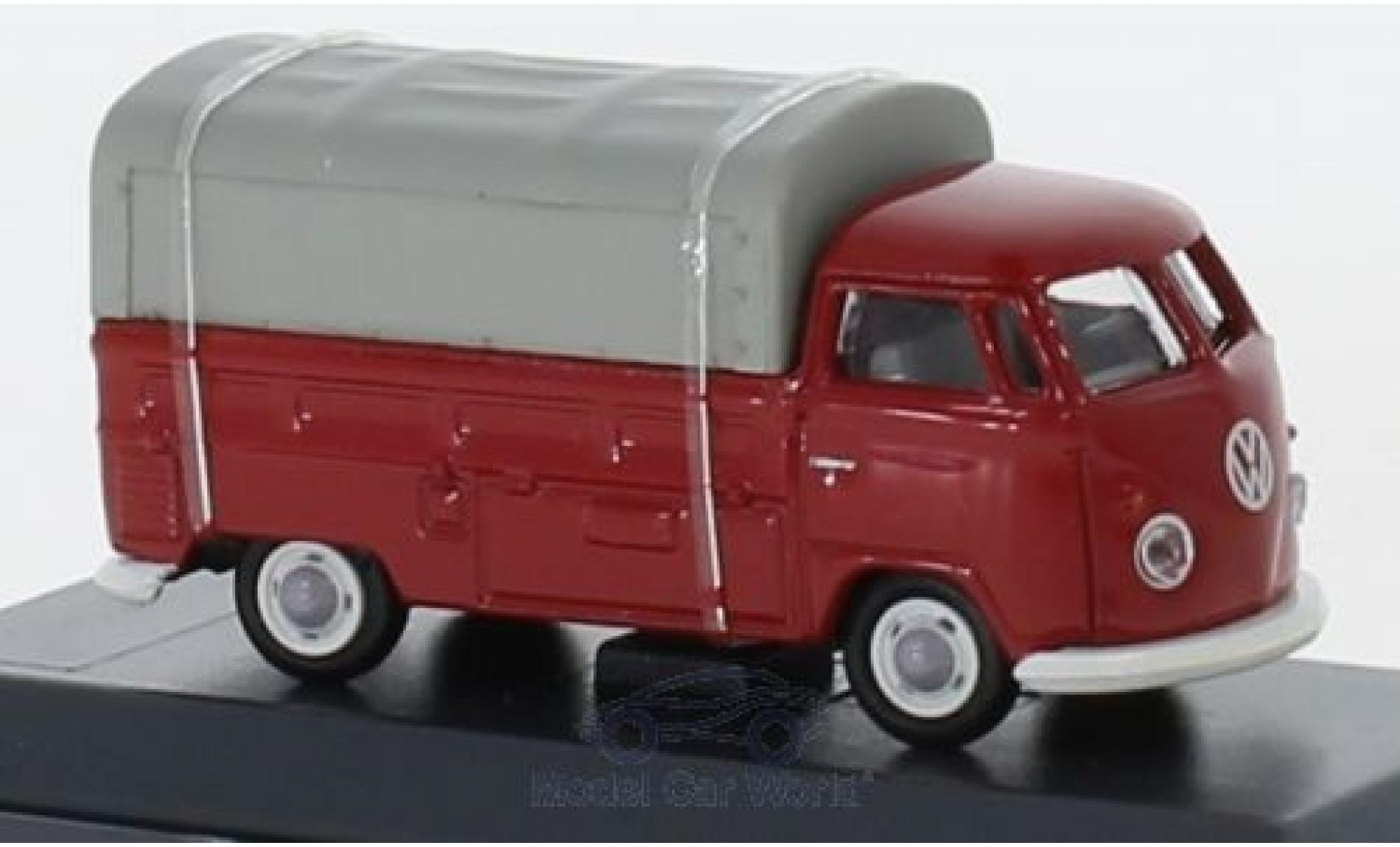 Volkswagen T1 1/87 Schuco b Pritsche red/grey mit Plane diecast model cars
