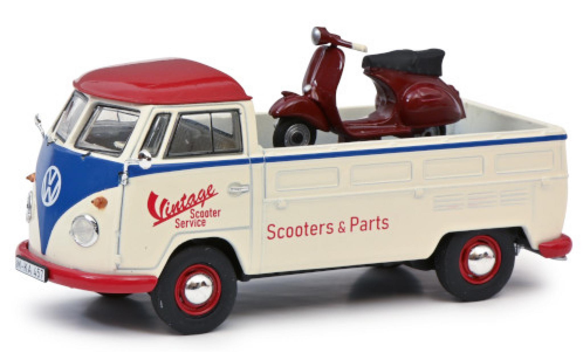 Volkswagen T1 1/43 Schuco b Pritsche Scooters & Parts avec scooter GS diecast model cars