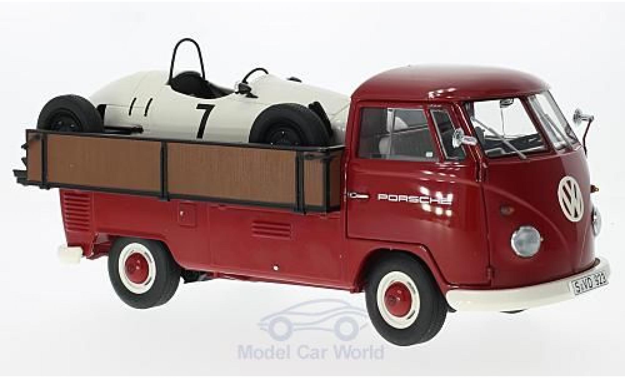 Volkswagen T1 B 1/18 Schuco b Westfalia Pritsche Porsche mit Ladegut Formel Vau Racing car diecast model cars