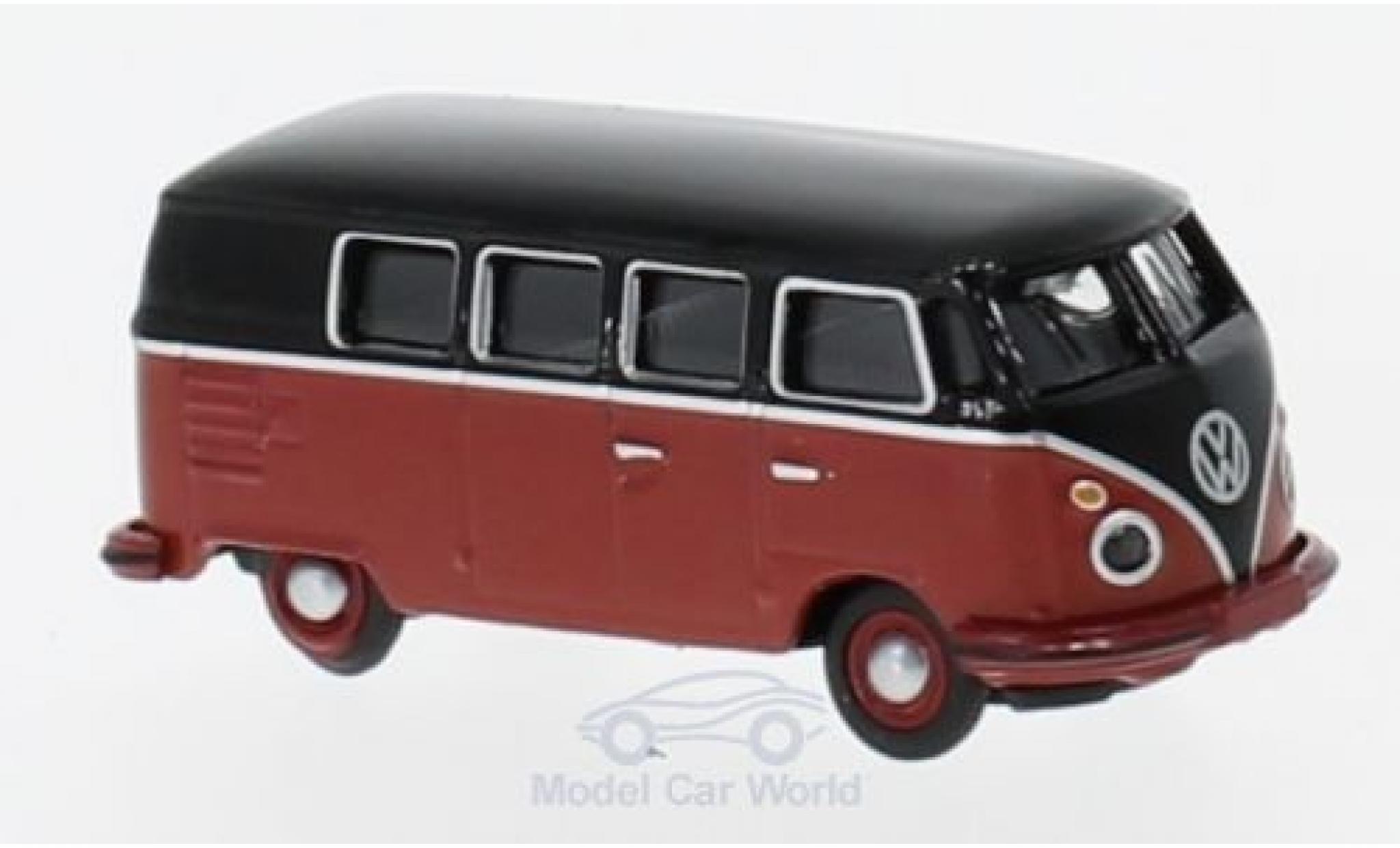Volkswagen T1 B 1/87 Schuco c Bus black/red diecast model cars