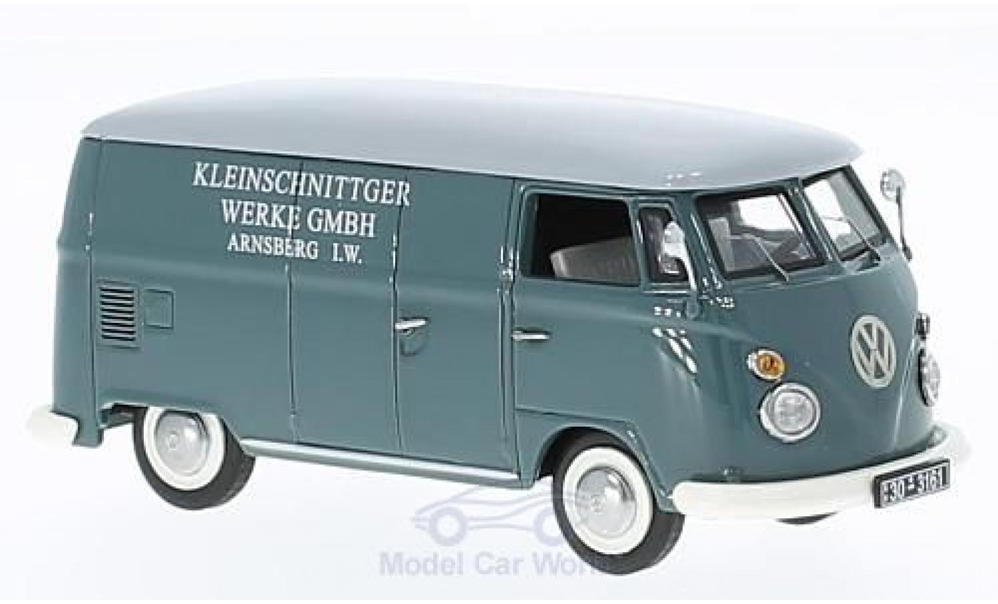 Volkswagen T1 B 1/43 Schuco c Kleinschnittger Werke GmbH Van mit Autoh&auml;nger + Kleinschnittger diecast model cars