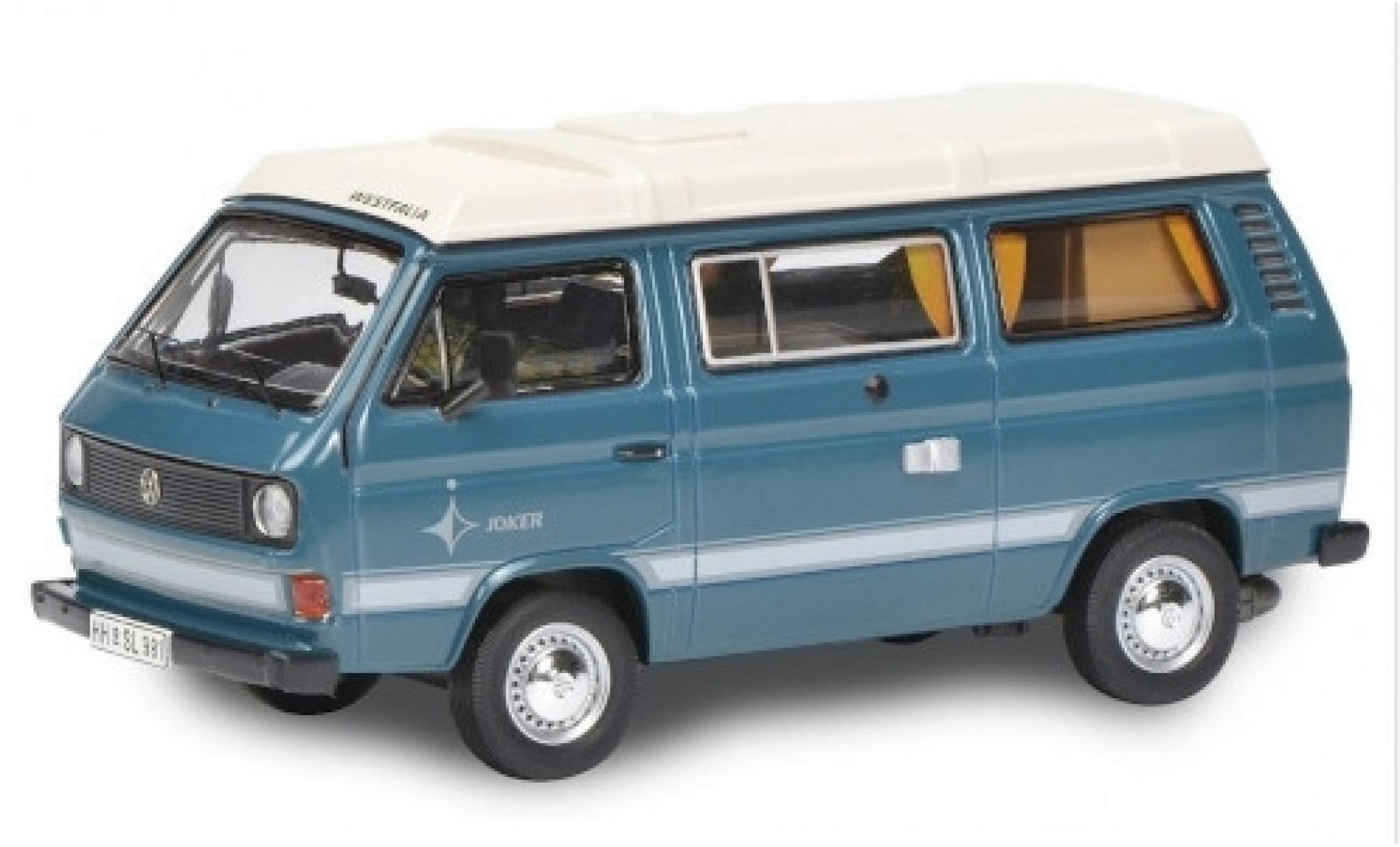 Volkswagen T3 1/64 Schuco Westfalia Joker blue/white diecast model cars