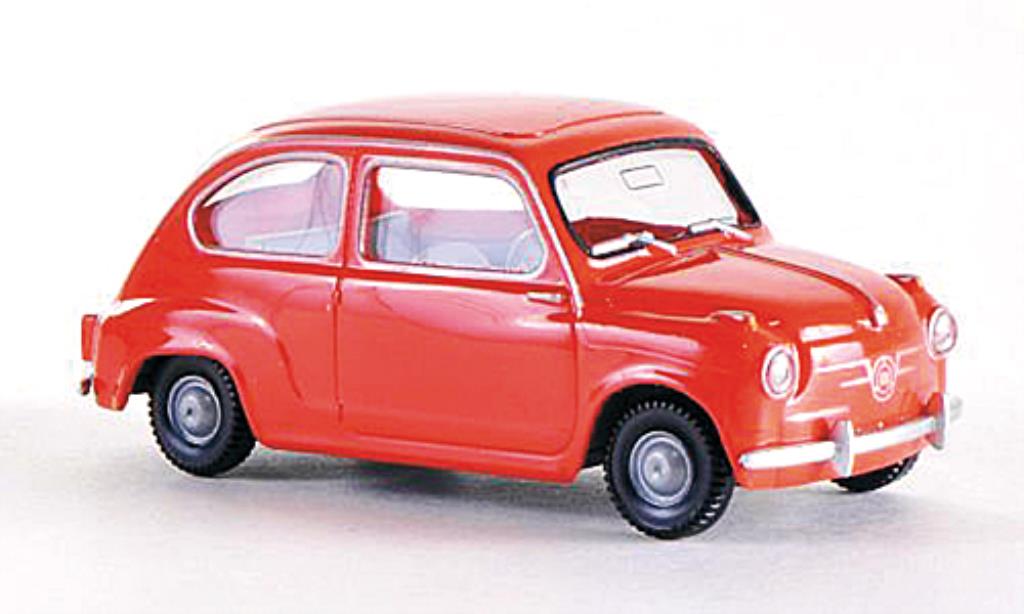 Seat 600 1/87 Wiking red-orange diecast model cars