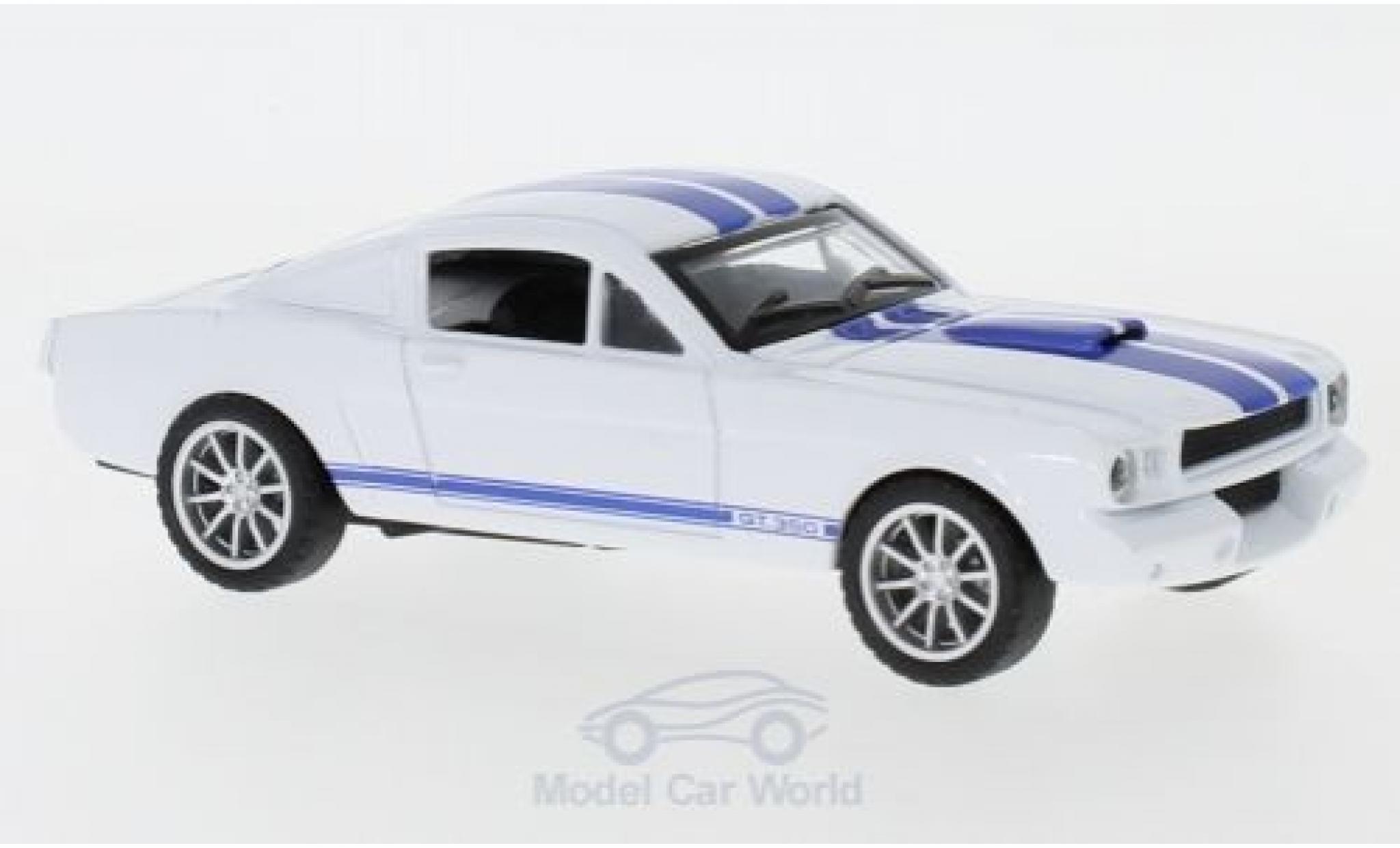 Shelby Mustang 1/43 Shelby Collectibles GT350 white/blue 1965 diecast model cars