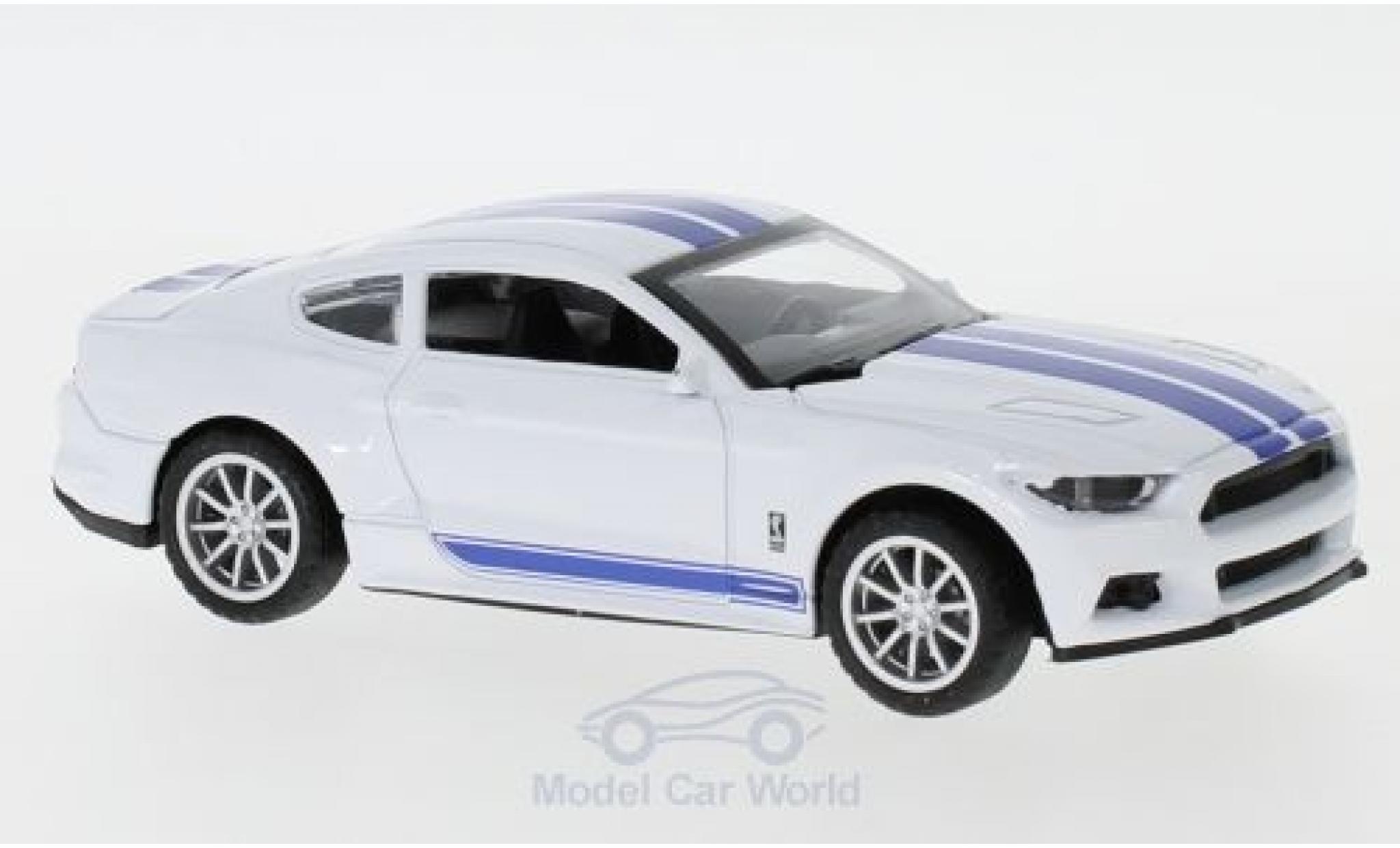Shelby Mustang 1/43 Shelby Collectibles GT350 white/blue 2016 diecast model cars