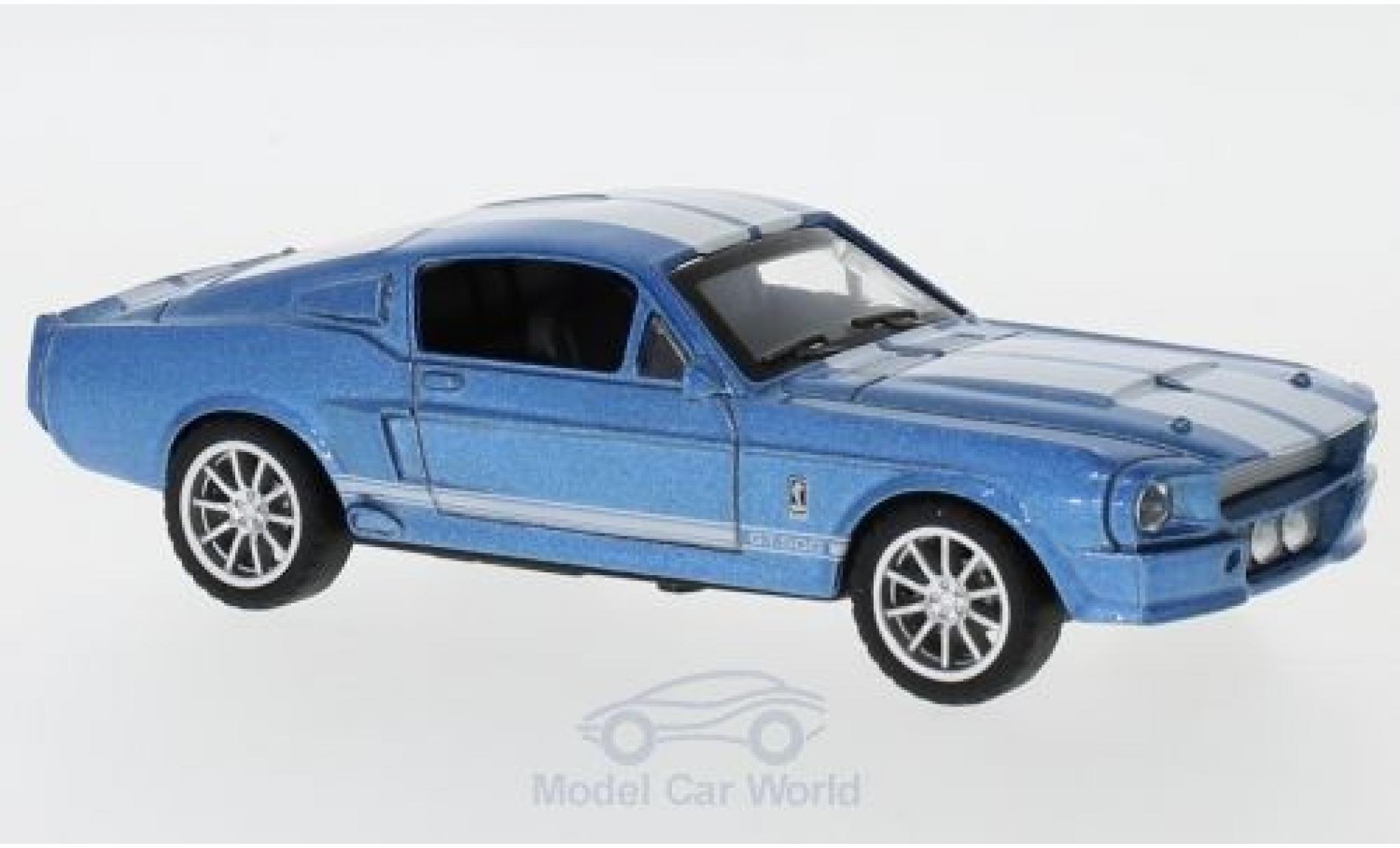 Shelby Mustang 1/43 Shelby Collectibles GT500 metallic blue/white 1967 diecast model cars