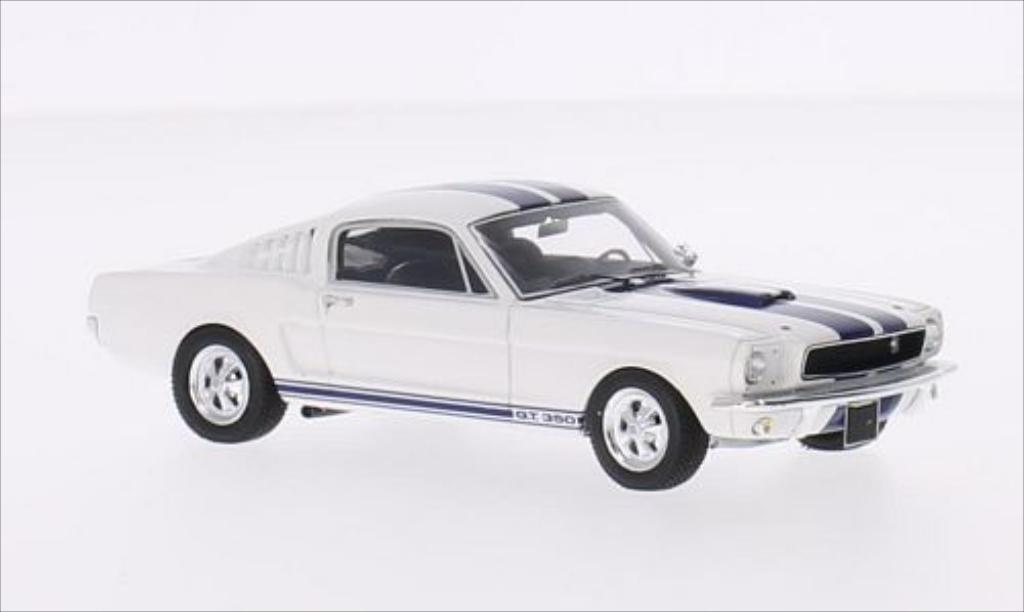 Shelby GT 350 1/43 Spark white/blue 1966 diecast model cars