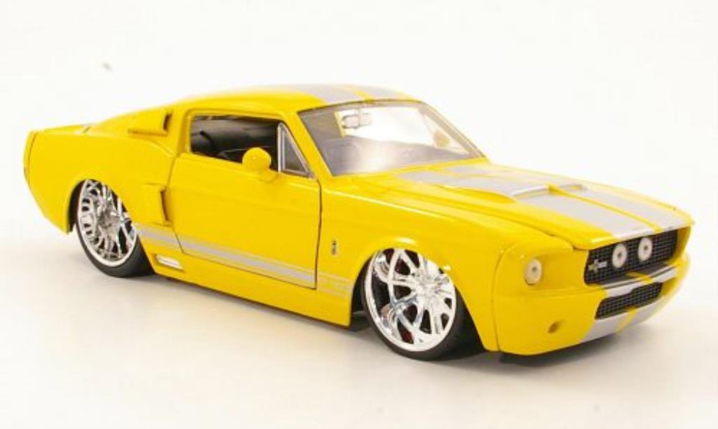 Shelby GT 500 1/24 Jada Toys yellow/grey 1967 diecast model cars