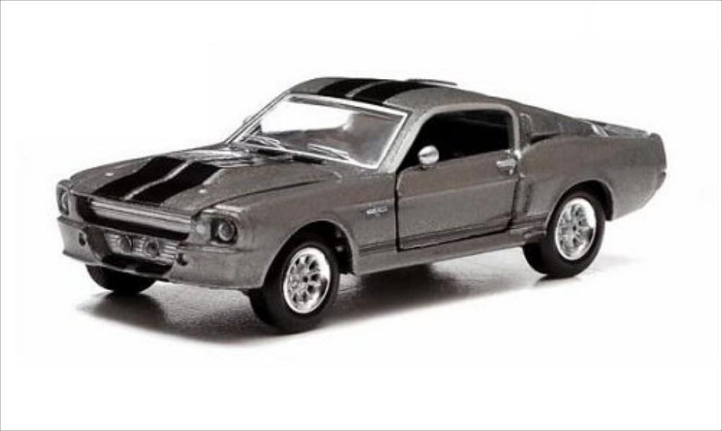 Shelby GT 500 1/64 Greenlight metallic grey/black 1967 diecast model cars