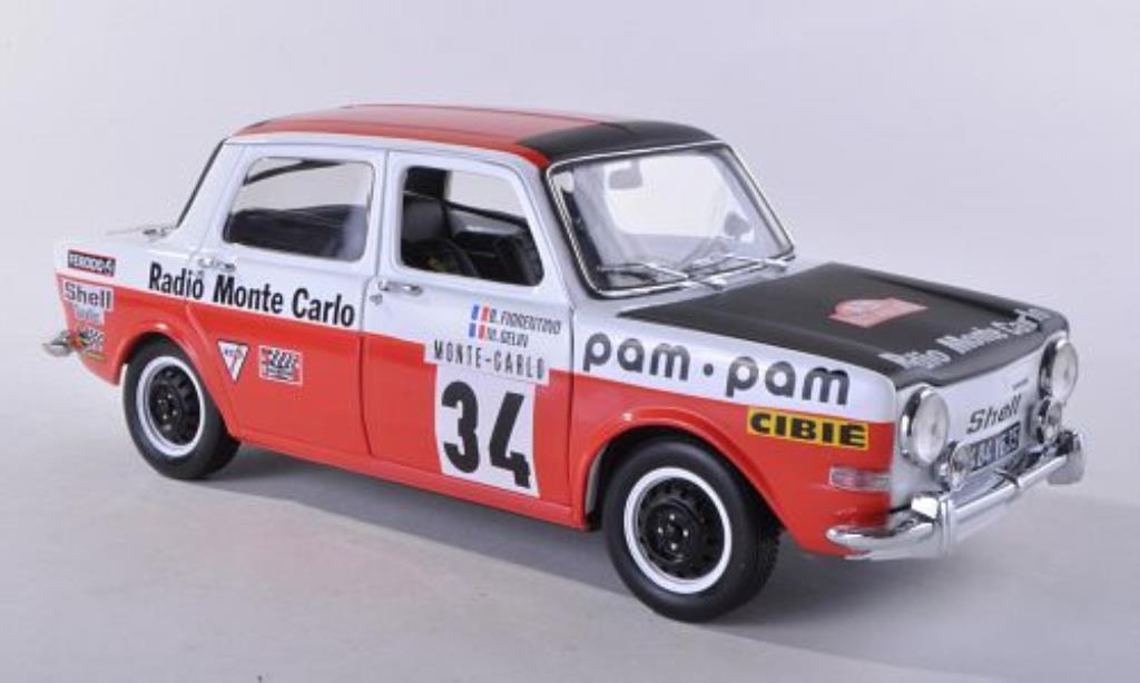 Simca 1000 1/18 Norev Rally 2 No.34 Radio Monte Carlo Rally Monte Carlo 1973 /Gelin diecast model cars
