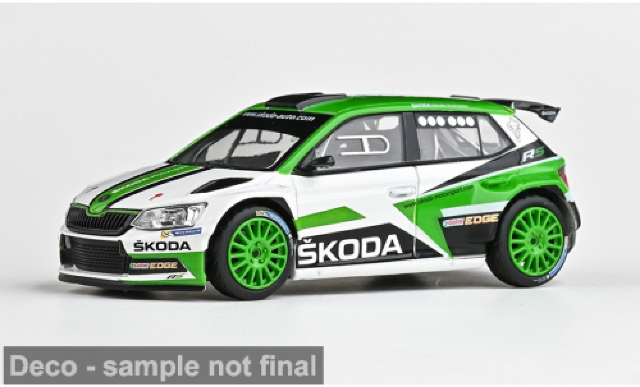 Skoda Fabia 1/43 Abrex III R5 green/white 2015 1:43 diecast model cars