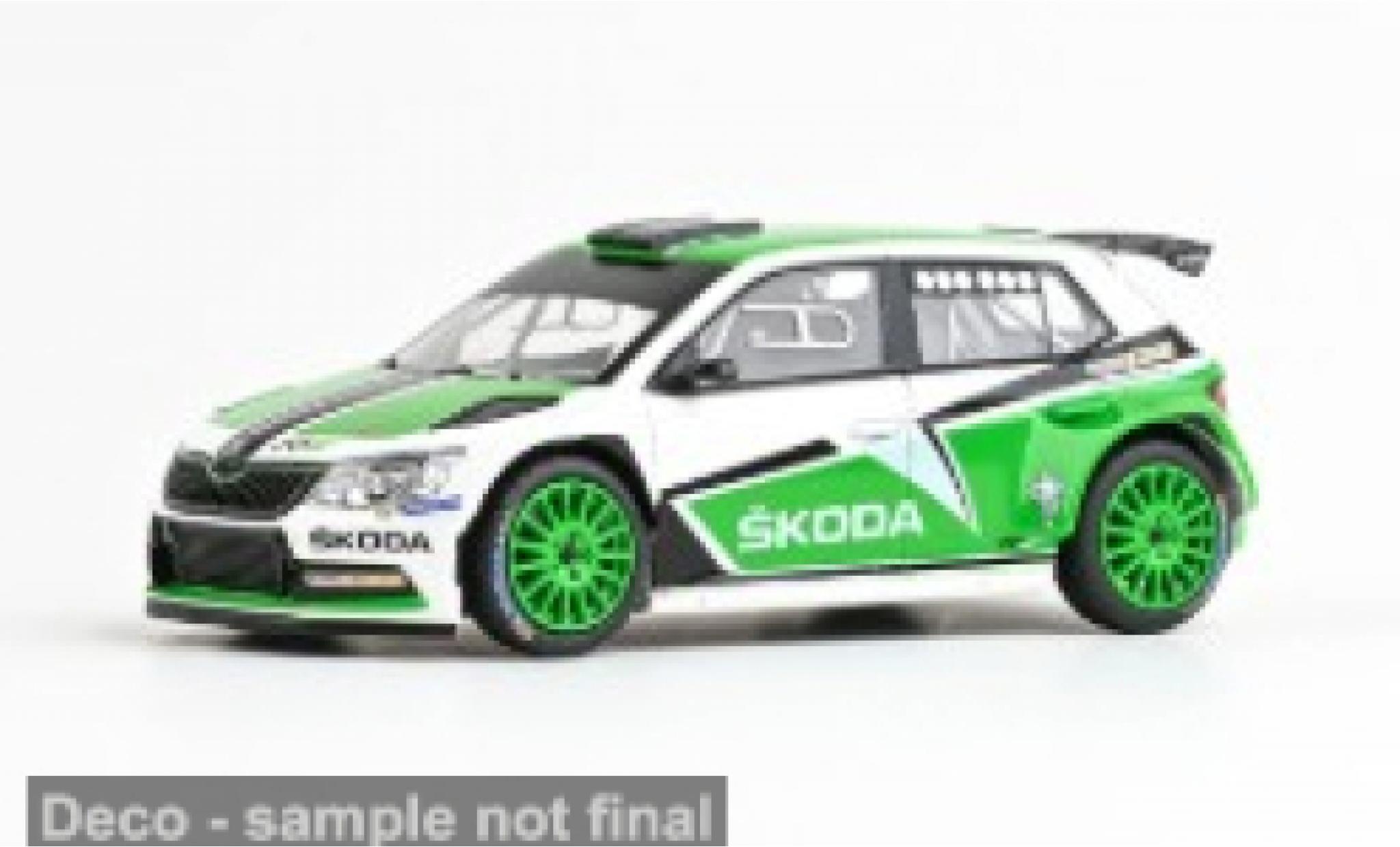 Skoda Fabia 1/43 Abrex III R5 white/green 2015 1:43 diecast model cars