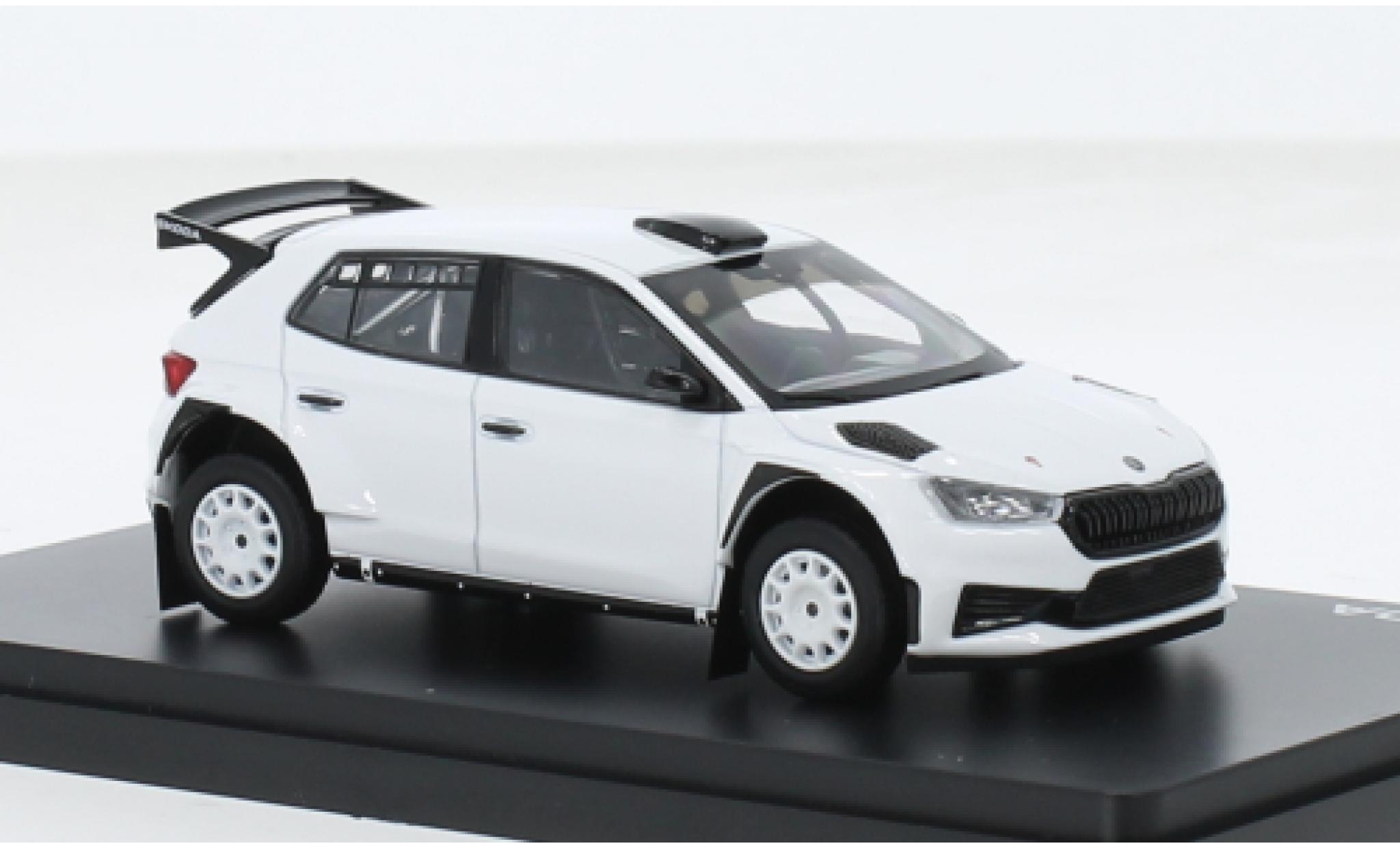 Skoda Fabia 1/43 Abrex IV RS Rally2 white 2022 1:43 diecast model cars