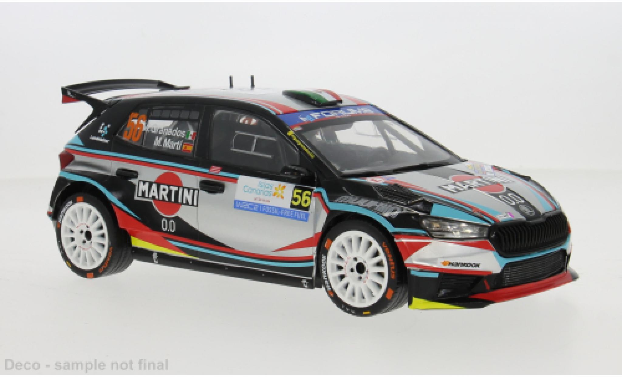 Skoda Fabia 1/18 IXO RS Rally2 Rally Islas Canaris 2025 #56 M.Granados/M.Marti 1:18 diecast model cars