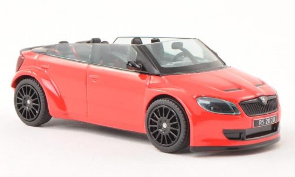 Skoda Fabia 1/43 Abrex 2000 Concept Car red mit blacken Felgen diecast model cars