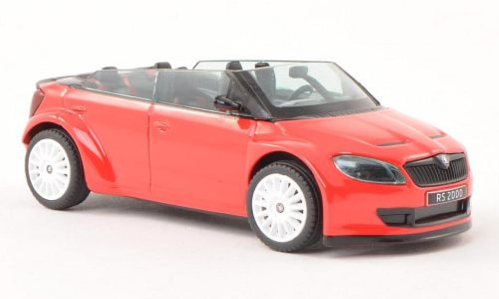 Skoda Fabia 1/43 Abrex 2000 Concept Car red mit whiteen Felgen diecast model cars