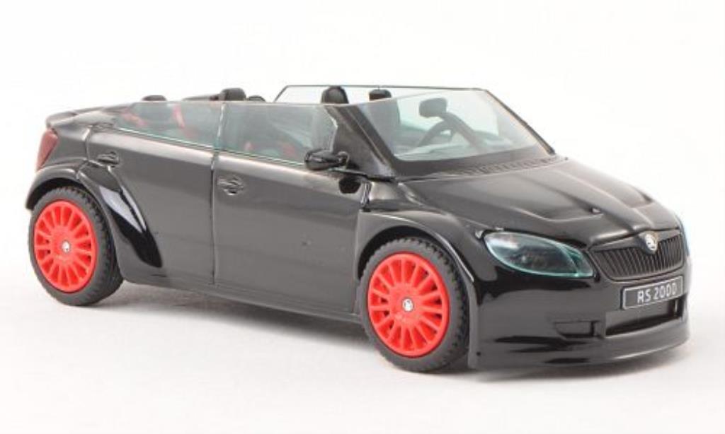 Skoda Fabia 1/43 Abrex 2000 Concept Car black mit reden Felgen diecast model cars