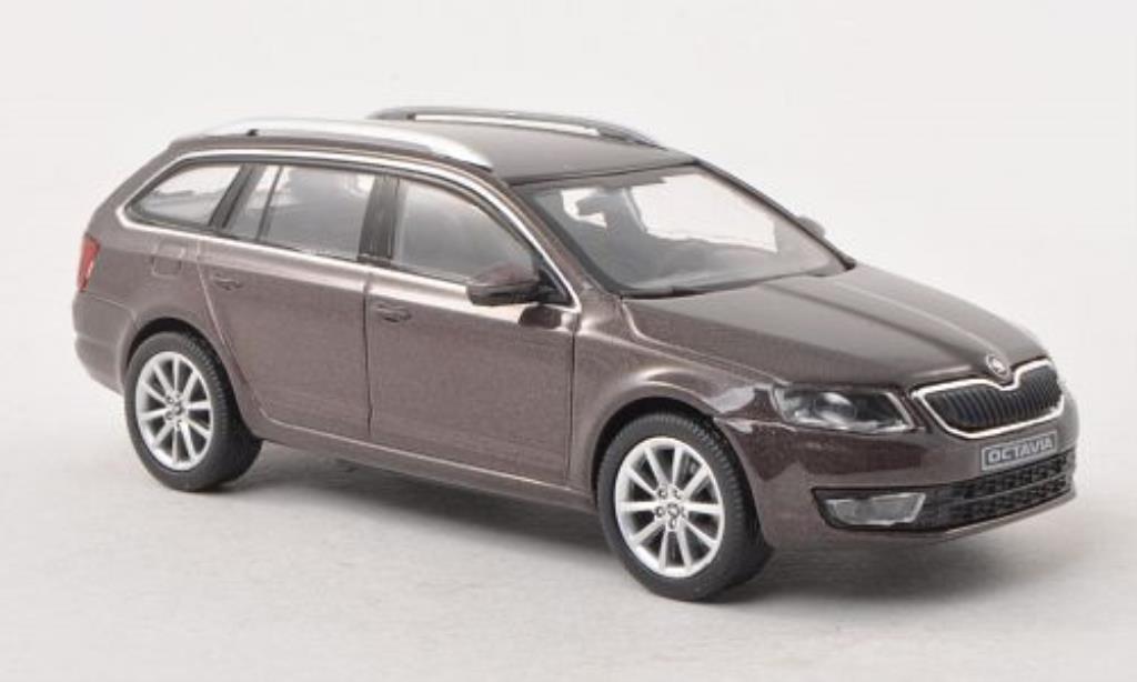 Skoda Octavia 1/43 Abrex III Combi brown 2013 diecast model cars