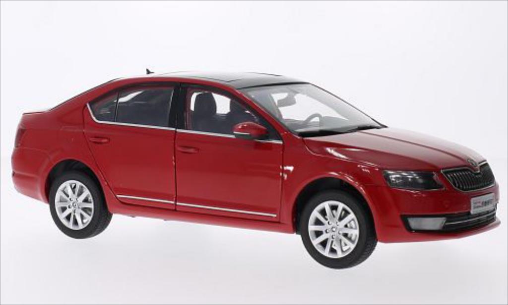 Skoda Octavia 1/18 Paudi red 2014 diecast model cars