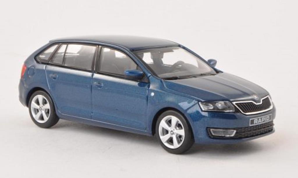 Skoda Rapid 1/43 Abrex Spaceback blue 2013 diecast model cars