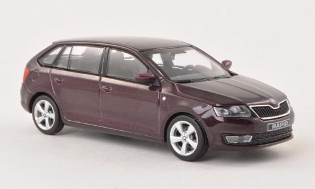 Skoda Rapid 1/43 Abrex Spaceback red 2013 diecast model cars