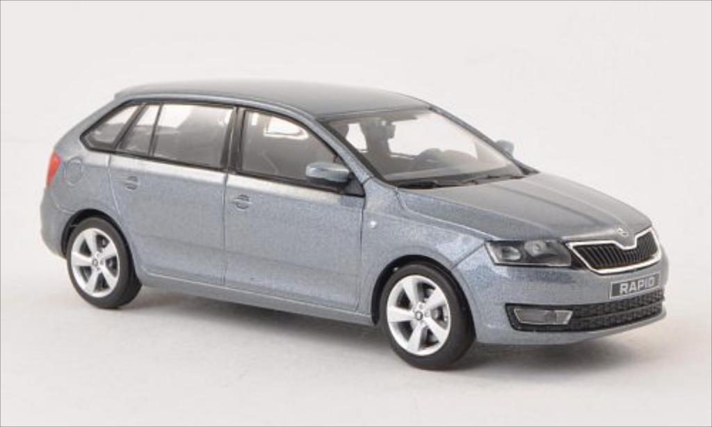 Skoda Rapid 1/43 Abrex Spaceback metallic grey 2013 diecast model cars