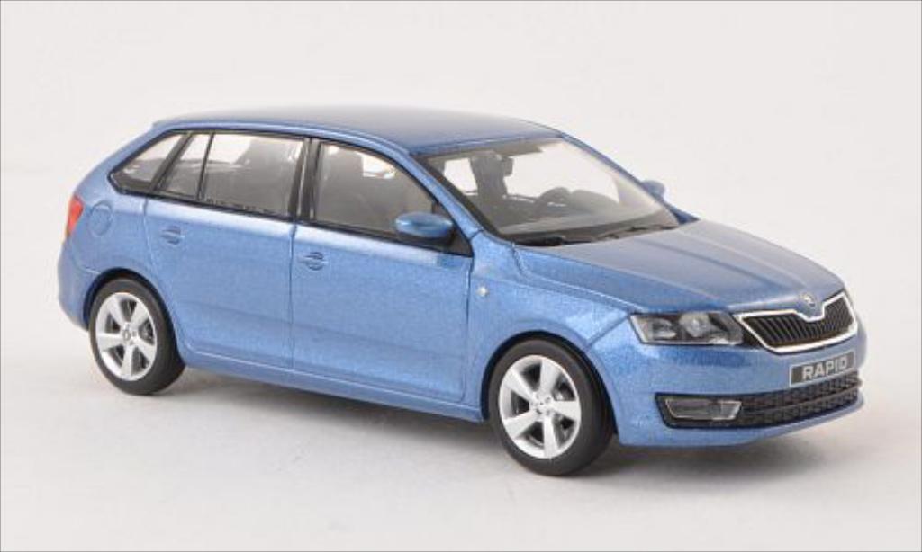 Skoda Rapid 1/43 Abrex Spaceback metallic blue 2013 diecast model cars