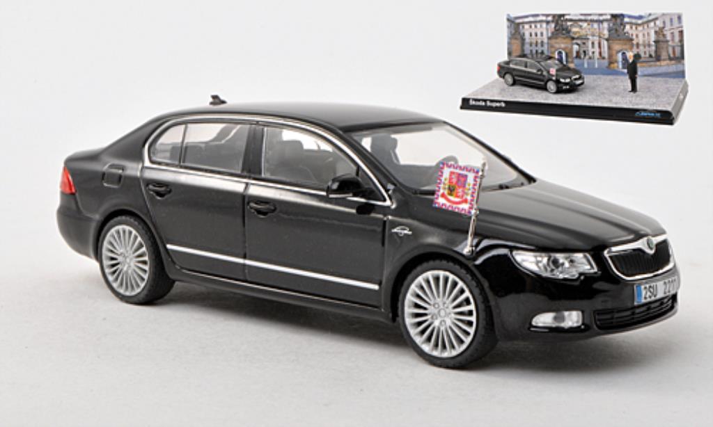 Skoda Superb 1/43 Abrex II L&K black diecast model cars